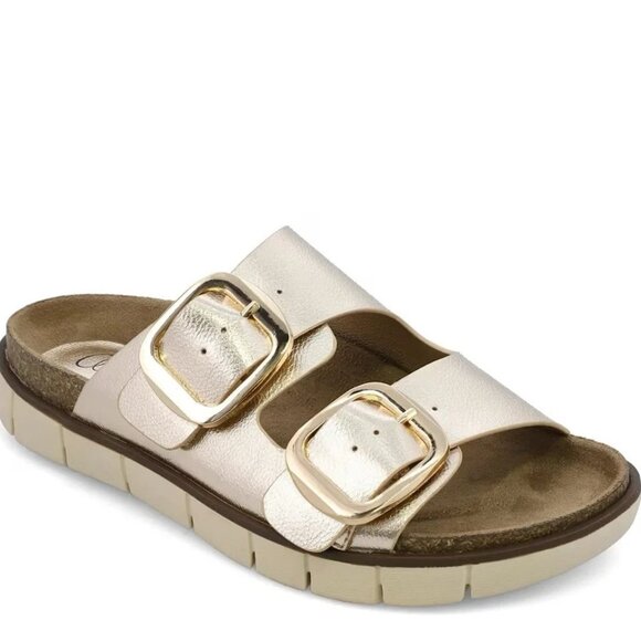 NWB Mia Amore Mylaa Women’s Sandal Gold Metallic Size 10 W MSRP $75 - Picture 1 of 8